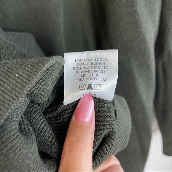 Woolrich full zip dark green knit sweater SZ 2XL - Picture 6 of 9